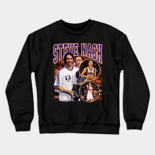 Steve Nash Basketball Legend Signature Vintage Graphic Retro Bootleg Style Crewneck Sweatshirt